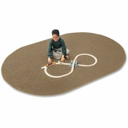 CARPETS FOR KIDS Rug, Anti-static, Nylon, KIDplyBacking, Oval, 6ft x9ft , Sahara CPT2169108